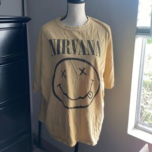 2020 Oversized nirvana shirt with holes